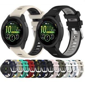 Bracelet bicolore en Silicone pour <span class=keywords><strong>montre</strong></span> intelligente <span class=keywords><strong>Garmin</strong></span> Forerunner 265 265s, bracelet bicolore, 18mm, 20MM, 22mm - Product Image 2