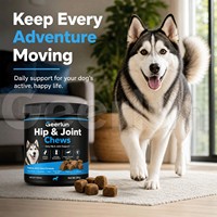Complément alimentaire OEM en gros pour la mobilité et la flexibilité des animaux de compagnie, à base de glucosamine, chondroïtine et curcumine, pour les articulations des chiens, sous forme de friandises à mâcher souples