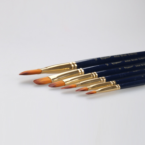 Set di 6 Pennelli Sintetici Giorgione con Ghiera in Alluminio Giallo, Manico in Legno, Setole in Nylon e Custodia in PVC - Product Image 6