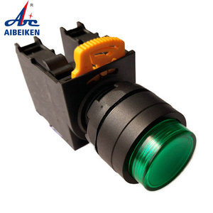 순간 투명한 높은 편평한 머리 램프를 가진 큰 22mm 플라스틱 누름단추식 전쟁 스위치 - Product Image 5