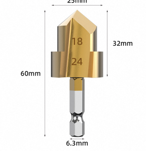 Foret étagé hexagonal Songfeng en titane avec fonction de perforation et de levage pour tuyaux PPR, longueur totale 61 mm - Product Image 3