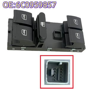 6C0959857 JIANGRUIYA Nuevo Interruptor Maestro de Control de Ventana Eléctrica para VW Polo 2014-2018 con Garantía de Un Año - Product Image 1