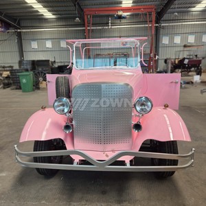 Coche Turístico Eléctrico Retro Rosa Personalizado, Diseño Abierto, Vehículo Antiguo para Recorridos Turísticos, Ideal para Bodas y Eventos - Product Image 2