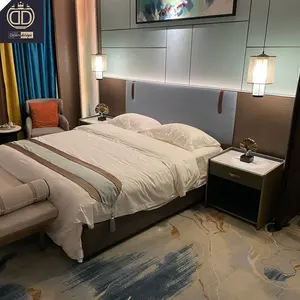 Set furnitur rumah tangga hotel kustom lengkap tempat tidur rumah tangga kecil kayu