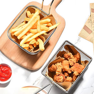 Kommerzielle Catering-Ausrüstung Fabrik hergestellt verdickten Edelstahl Frittier korb Fried Food Restaurant Küche Verwendung - Product Image 5