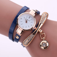 Montre-bracelet en cristal de luxe à quartz pour femmes, montre vintage à bracelet
