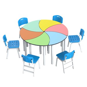 Quality Choice Modern Adjustable <strong>Aluminum</strong> Alloy Hexagon School Classroom <strong>Table</strong> and Chair Set with Simple Design - Product Image 6