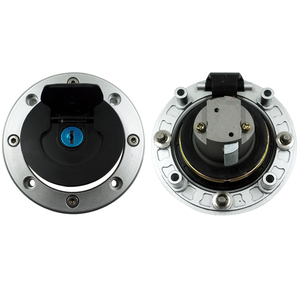 Ensemble de cylindres de serrure de moto en alliage d'aluminium de haute qualité <span class=keywords><strong>pour</strong></span> accessoires de modification GSF600 GSF1200, couleur argent - Product Image 1