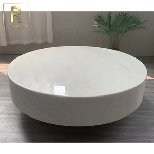Design moderno italiano villa <span class=keywords><strong>soggiorno</strong></span> mobili in marmo bianco <span class=keywords><strong>rotondo</strong></span> salotto <span class=keywords><strong>tavolino</strong></span> da tè in pietra di lusso - Product Image 6