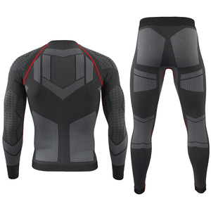 Sous-vêtements thermiques pour hommes DF ESDY 4 Automne Hiver pour les sports de plein air, le cyclisme, le yoga et le ski - Combinaison de maintien en coton mélangé - Product Image 2