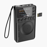 Radio DAB+ FM portable avec écran TFT, haut-parleur intégré et lecteur MP3 sur carte SD