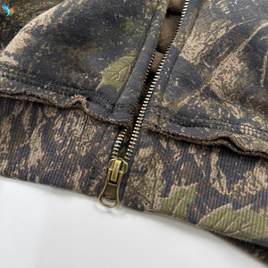 Tùy chỉnh cổ điển Boxy 100% cotton DTG in trọng lượng nặng trên tất cả các ngụy trang camo hoodie cho nam giới - Product Image 5