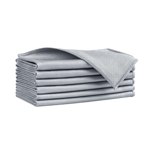 Chiffon de nettoyage en microfibre sans traces ni peluches avec logo personnalisé OEM, 25x25/30x30cm, pour vitres et polissage de fenêtres - Product Image 1
