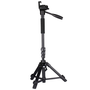 Trépied de voyage professionnel en aluminium avec rotule, compatible projecteur pour prise de vue aérienne, portable pour appareil photo reflex numérique GT-368FS - Product Image 1