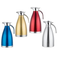 Carafe isotherme à double paroi en acier inoxydable 304, bouilloire à eau chaude, 1,5L-2L, bouteille thermique pour eau froide, style européen