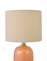 Lampe de table LED en céramique corail style moderne glamour avec abat-jour flexible en tissu de lin et en fer pour salon