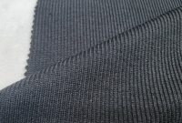 Tissu tricoté à l'aiguille épais et fin, 260 GSM, 97 % polyester, 3 % élasthanne, largeur 70 pouces, matériau texturé lourd pour t-shirts de créateurs