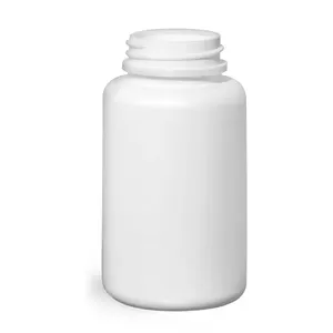 5 oz 150 cc White HDPE Plastic Packer Bottle Round HDPE pill vitamin bottles with 38mm ribbed cap