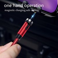 Chargeur magnétique de données de téléphone portable Charge rapide 3 en 1 magnétique 8pin Type C Câble de chargeur Micro Usb pour Iphon/micro Usb Type C