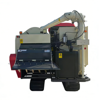 Moissonneuse-batteuse automatique compacte pour riz et blé avec moteur et composants de boîte de vitesses, machine de coupe