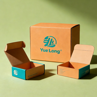 Grandes boîtes en carton ondulé imprimées en couleur, dégradables, pour vêtements, cadeaux, boîtes d'expédition personnalisées avec étiquette, emballage