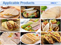 Presse à tortillas de farine mexicaines industrielle HNOC, machine à faire des tacos entièrement automatique avec four