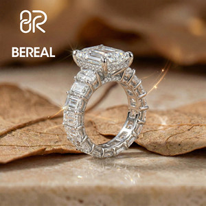 แหวนเพชร CVD ที่ได้รับการรับรองจาก IGI สำหรับผู้หญิง แหวนเงินแท้ 925 ประดับเพชร HPHT แบบฝังเพชรเต็มวง เครื่องประดับชั้นดี - Product Image 2