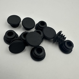 Mountain Bike Handlebar Stopper 22mm Black Soft <b>Rubber</b> Anti Slip Lock in Cylindrical <b>Plug</b> - Product Image 2