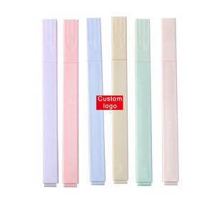 Juego de rotuladores fluorescentes con soporte para bolígrafo cuadrado de gran venta con punta Flexible de fibra para un dibujo suave - Product Image 1