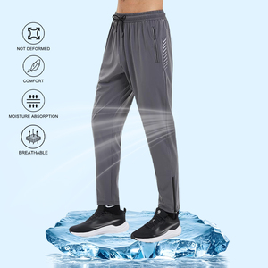 Pantalon d'entraînement à séchage rapide pour hommes 78% nylon 22% spandex respirant logo personnalisé Joggers couleur unie pantalon actif pour hommes Fitness Gym - Product Image 2
