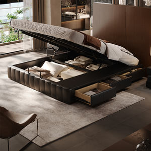 NOVITÀ 2025: Letto in Pelle Stile Tatami con Testiera Moderna Minimalista Italiana e Vano Contenitore Integrato, Ideale per Camere da Letto Piccole - Product Image 5