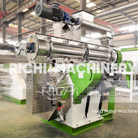 Machine à granulés d'aliments pour volailles RICHI, capacité de 2000 kg par heure - Ensemble de machine à granulés d'aliments pour poulets de chair et poussins personnalisé