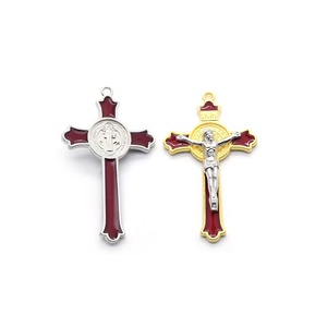 Aksesoris Religius Salib Yesus Kristus 4,5*7,6cm untuk Liontin Kalung Tasbih - Product Image 2