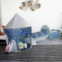 Vente en gros de jouets de jeu dinosaure très demandés, château tunnel rose et bleu pour intérieur, maison de jeu, tente de camping pour enfants