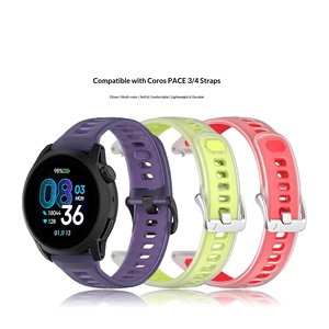 Bracelet de montre intelligente <span class=keywords><strong>Garmin</strong></span> Forerunner 165/245/645/<span class=keywords><strong>Venu</strong></span> 2/<span class=keywords><strong>SQ2</strong></span>/Vivoactive 5/4/3, 18 mm/20/22 mm, silicone, boucle élastique, fermoir à boucle 11 - Product Image 3