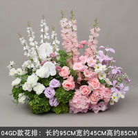 Meilleure Vente 2026 Grande Boule de Fleurs Artificielles en Soie pour Centre de Table de Mariage, Couleurs Blanc et Rouge, Plantes Décoratives Élégantes