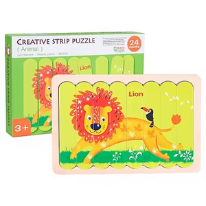 Puzzle in Legno Educativo per <span class=keywords><strong>Bambini</strong></span> di <span class=keywords><strong>3</strong></span> <span class=keywords><strong>Anni</strong></span> con Stampa Personalizzata di Animali, Attività di Apprendimento per <span class=keywords><strong>Bambini</strong></span> - Product Image 1