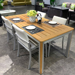 Al aire libre Muebles de Jardín conjuntos <span class=keywords><strong>terraza</strong></span> patio al aire libre mesas 4-6 asientos al aire libre teca juego de comedor - Product Image 5