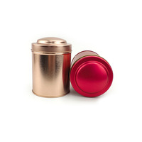 RTS 90 * H125mm runde Metall dosen mit innerer Abdeckung Tee versiegelte Blechdose mit kleiner konvexer Abdeckung Rotgold Kerzen glas lackierte Blechdose