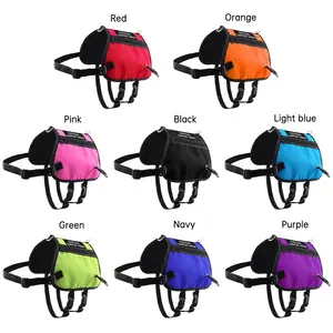 2023 New Style Pet Dog Harness 1200D Waterproof Oxford Cloth Design Adjustable Service Dog Harness