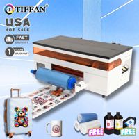 Nouvelle imprimante UV DTF A3 de type Roll-to-Roll pour transfert d'autocollants UV sur film AB, machine numérique à jet d'encre de bureau pour étiquettes en cristal