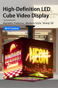 Afficheur numérique LED Cube magique 4/5 faces, écran tactile, intérieur/extérieur, publicité en magasin, 5V, montage facile, suspendu, debout - Product Image 6