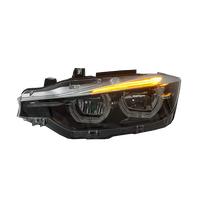 Pièce automobile fumée exclusive SJC V2 pour BMW Série 3 F30 F35, feux avant DRL jaunes et blancs, phare LED bicolore, lampe avant