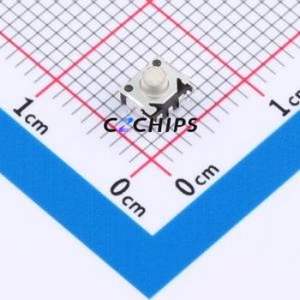 TS07-TBW1EH3.5 Tactile Switch SMD-5P,4.5x3.4mm Switch Single Pole Single Throw Round Button 1.8N Horizontal Mount - Product Image 1