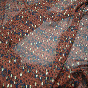 <span class=keywords><strong>Lurex</strong></span> 100% ผ้าไหมสำหรับผู้หญิงเสื้อผ้าเลดี้ขายร้อนส่วนลดกาแฟดอกไม้สีกาแฟผ้าไหมผ้าโลหะ - Product Image 5