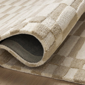 <span class=keywords><strong>Tapis</strong></span> faits main de style bois crème, <span class=keywords><strong>tapis</strong></span> personnalisés pour salon, <span class=keywords><strong>tapis</strong></span> pour chambre à coucher, luxe léger, <span class=keywords><strong>tapis</strong></span> à carreaux - Product Image 3