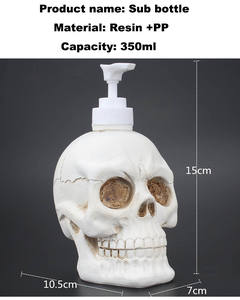 공장 도매 플라스틱 해골 펌프 병 손 씻기 샴푸 얼굴 세정제 애완 동물 로션 홈 장식 장식품 - Product Image 2
