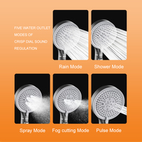 Tête de filtre de douche pure ionique portable à 3 modes irisé pierres minérales ioniques pluie à économie d'eau douche à main spa à main