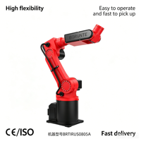 Robot industriel flexible à 6 axes BORUNTE BRTIRUS0805A, moteur, capacité de charge de 5 kg, manipulateur pour la production d'assemblage automatisé