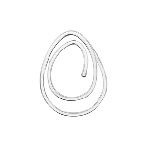 Collier statement pour femme avec grand pendentif double cercle, longue chaîne pour pull, en argent et or, avec pendentifs en forme de cœur, de sport et de chauve-souris - Product Image 5